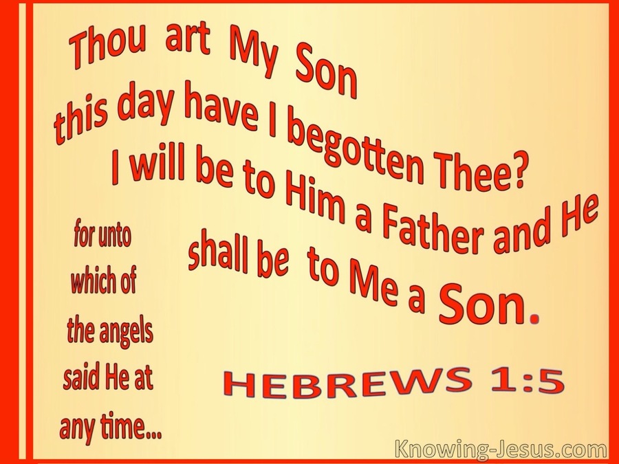 Hebrews 1:5 This Day Have I Begotten Thee (beige)